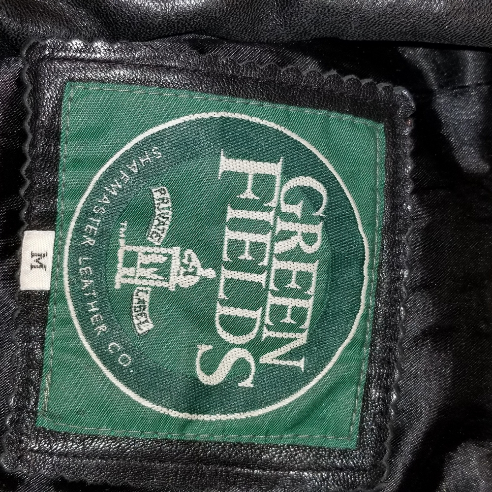 Leather Jacket Shafmastet GreenField Mens Black M - Picture 4 of 9
